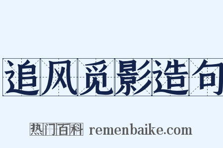 追风觅影造句是什么意思的图片